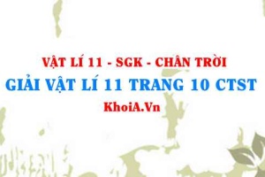 Giải Vật lí 11 trang 10 Chân trời Sáng tạo